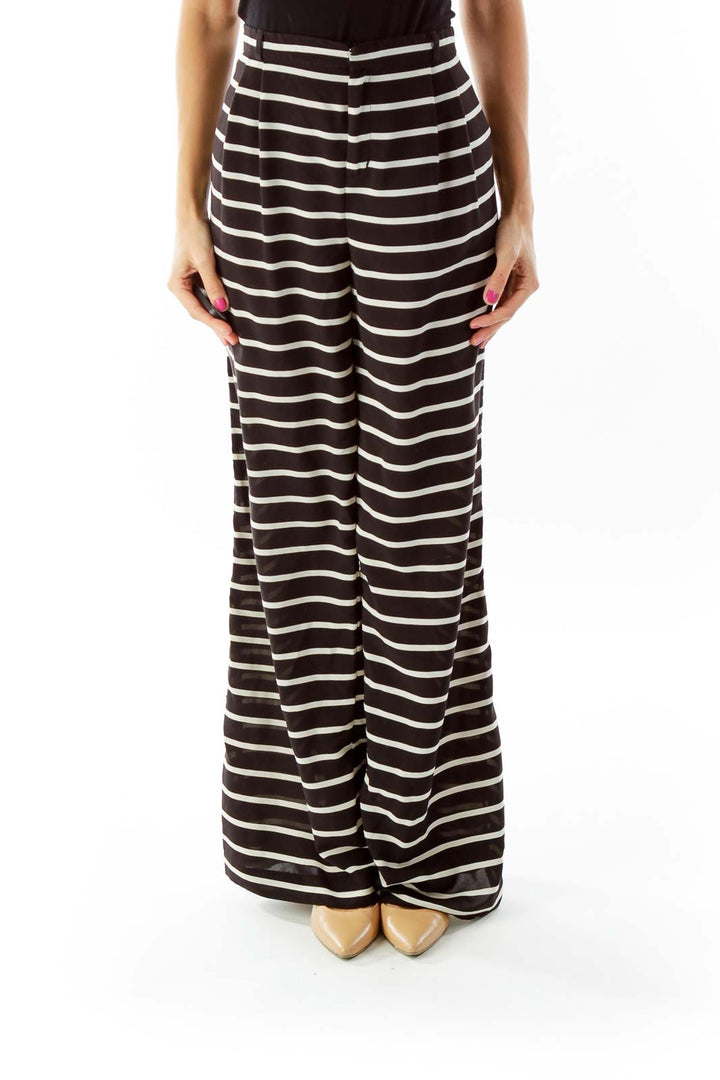 Black White Palazzo Pants