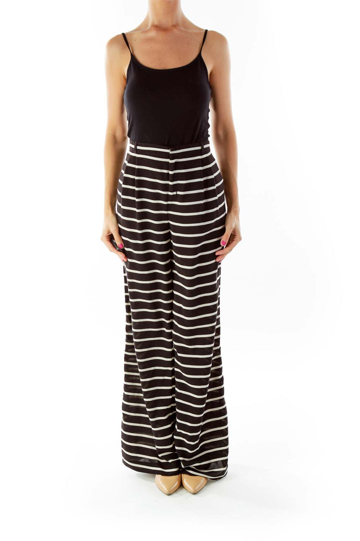 Black White Palazzo Pants