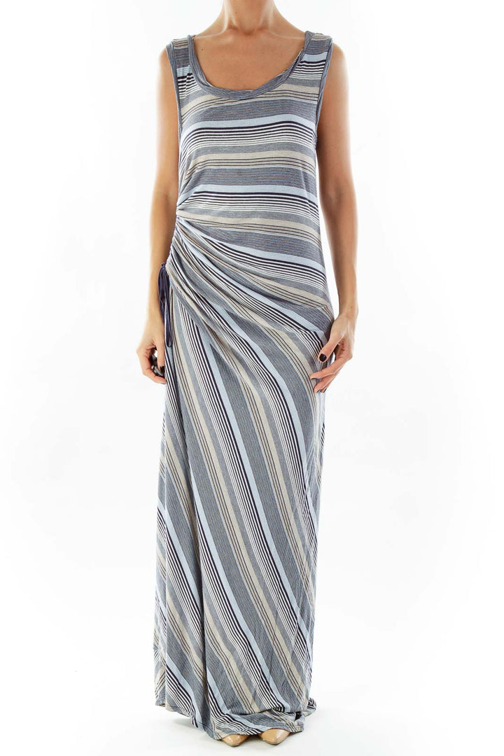 Multicolor Striped Sleeveless Maxi Dress