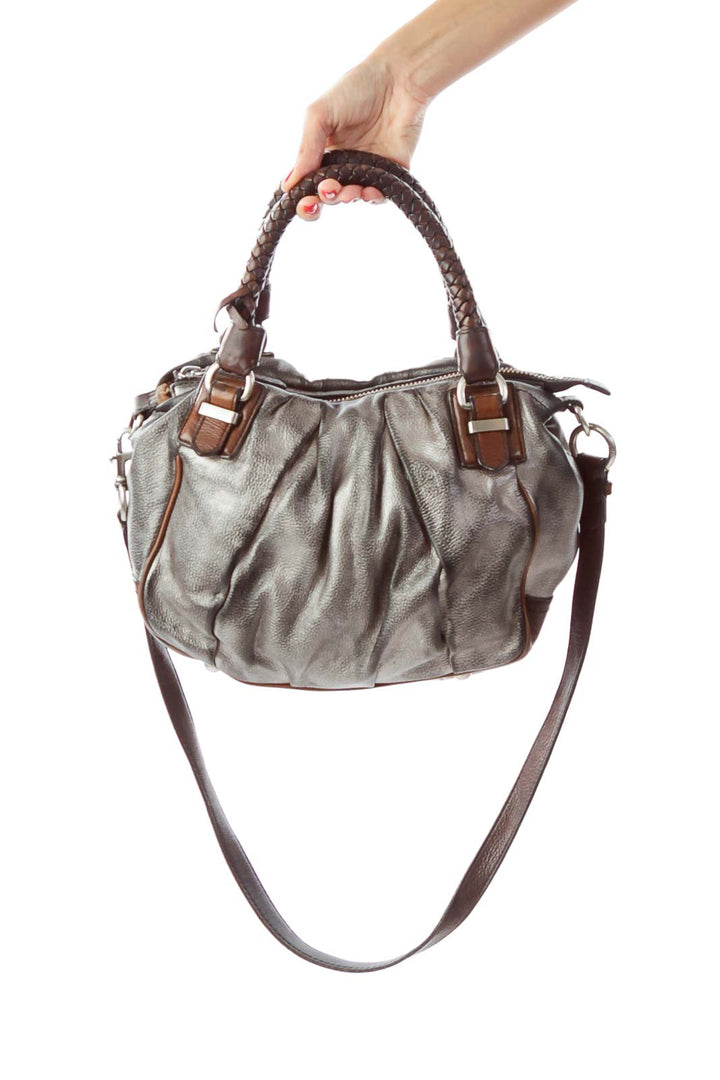 Gray Brown Shoulder Bag