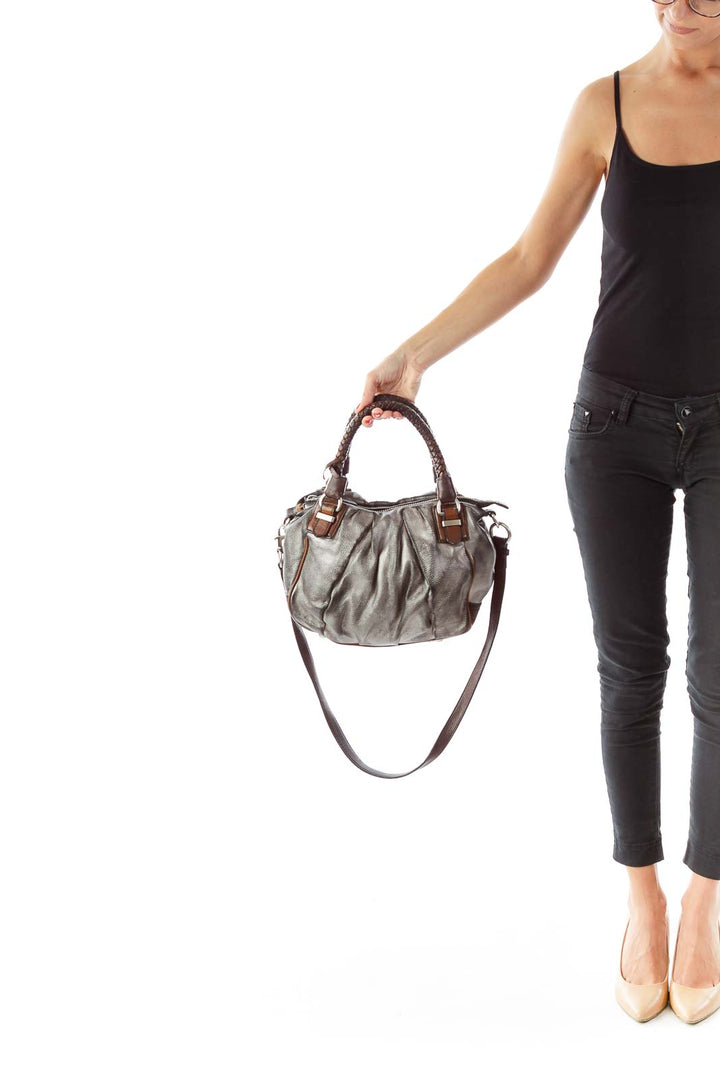 Gray Brown Shoulder Bag