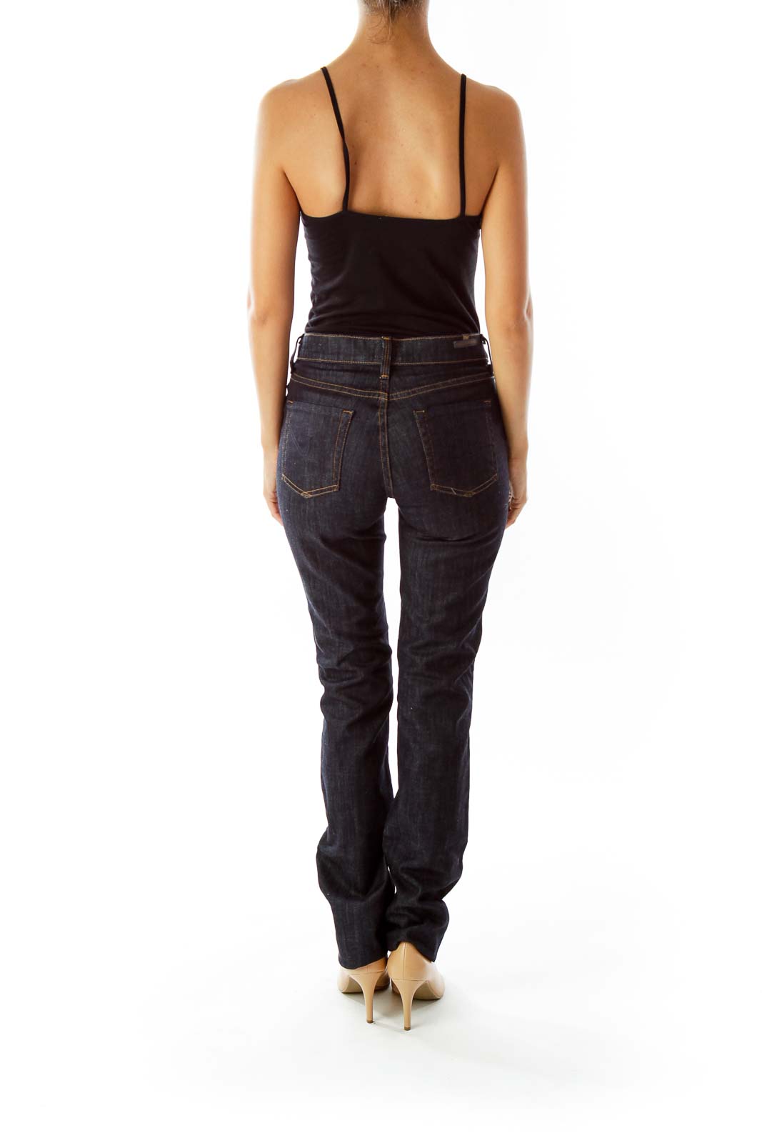 Navy Straight-Leg Jeans