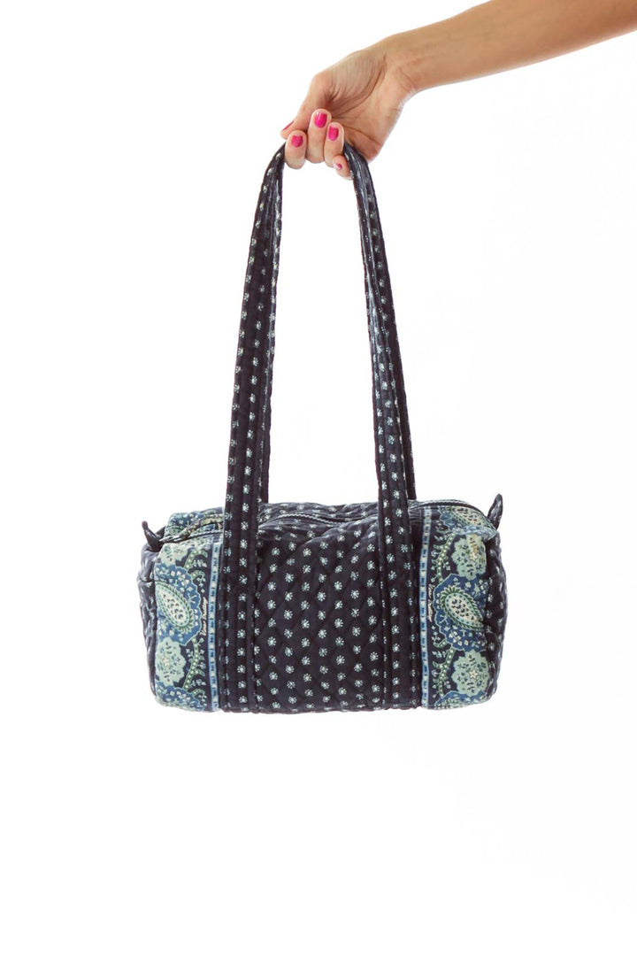 Navy Floral Shoulder Bag