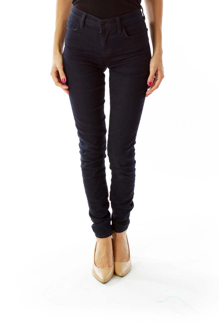 Navy Fitted Skinny Jeans