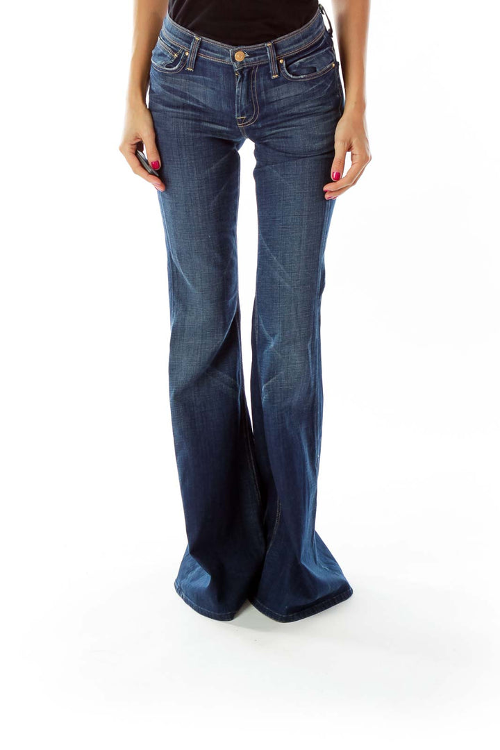 Navy Flared Jeans