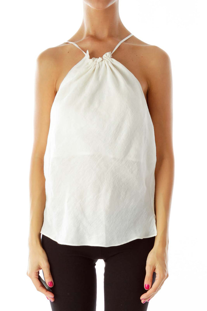 White Linen Tank Top