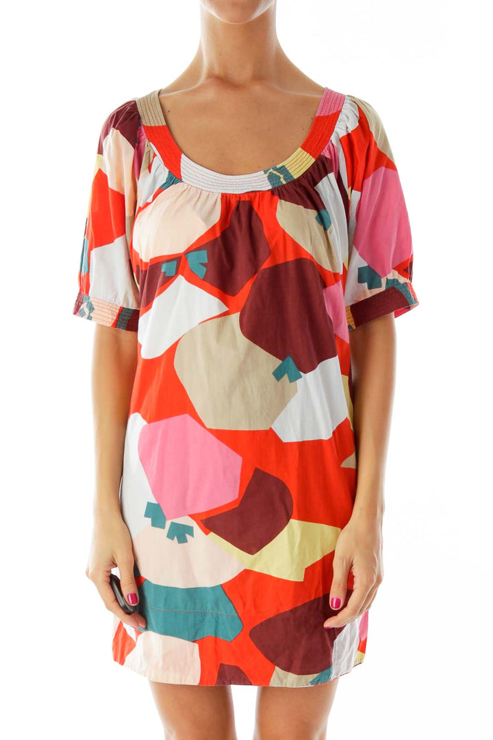 Multicolor Print Tent Dress