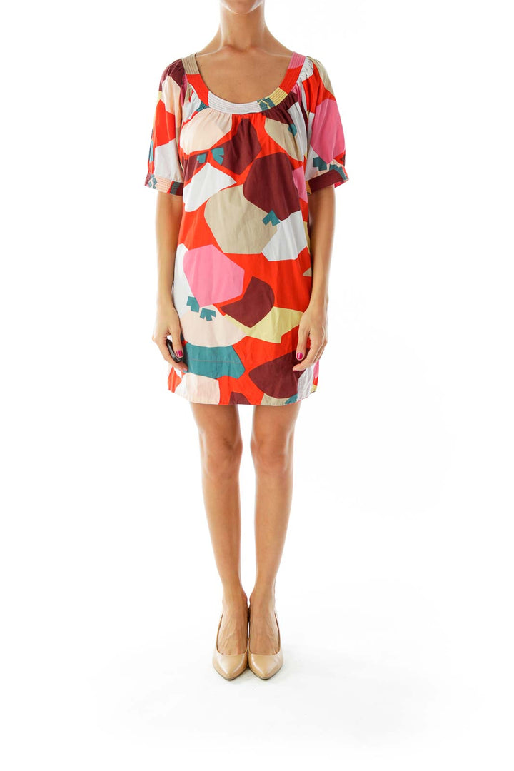 Multicolor Print Tent Dress