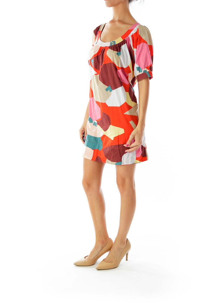 Multicolor Print Tent Dress