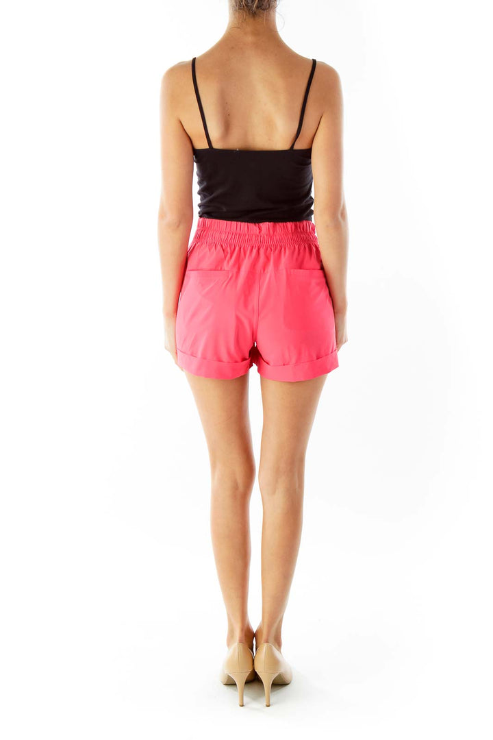 Pink Pocketed Sports Shorts