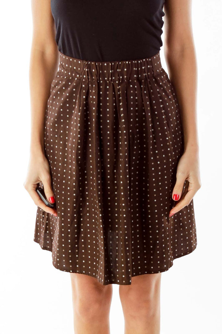 Brown Polka-Dot Skirt