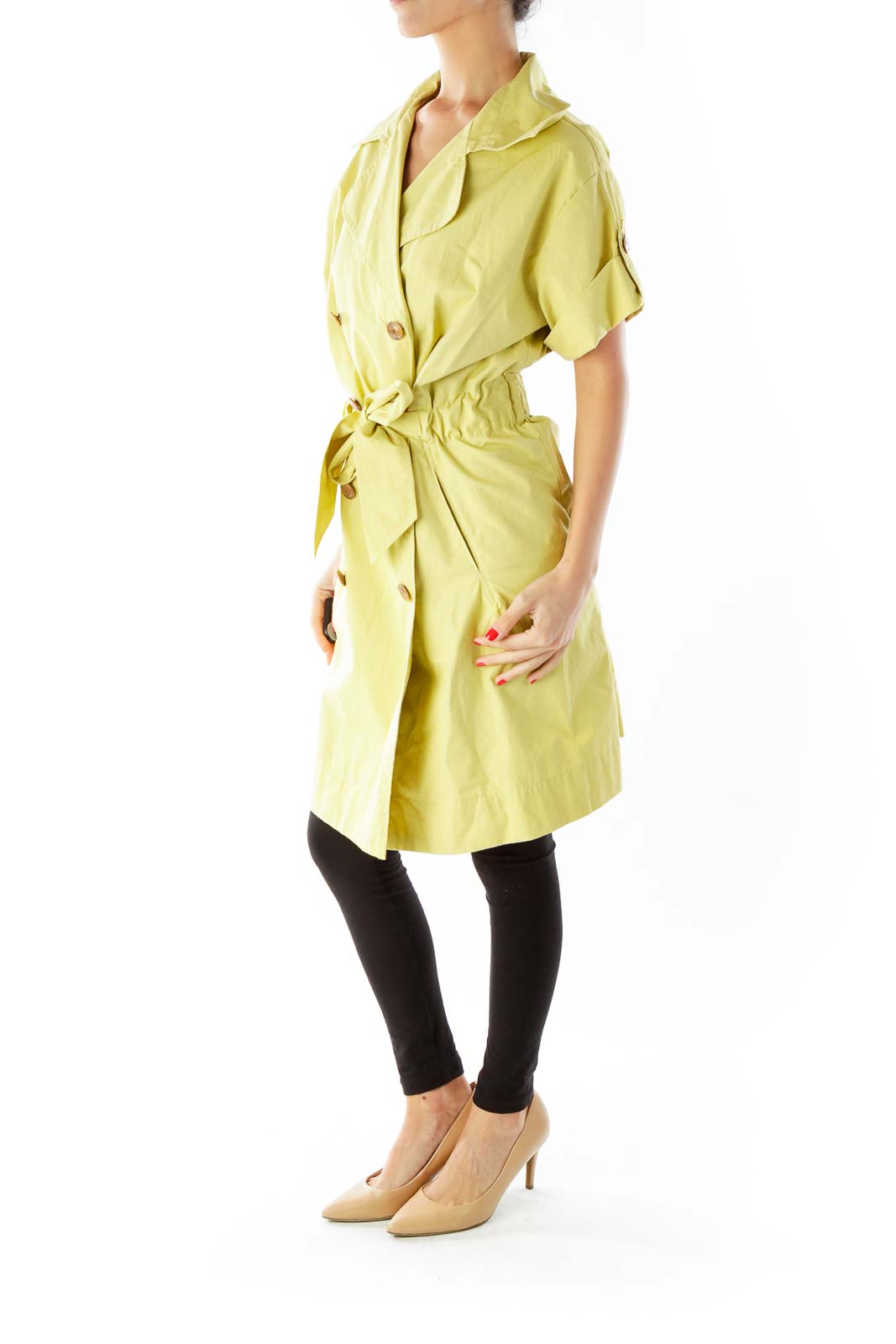 Green Belted Day Dress