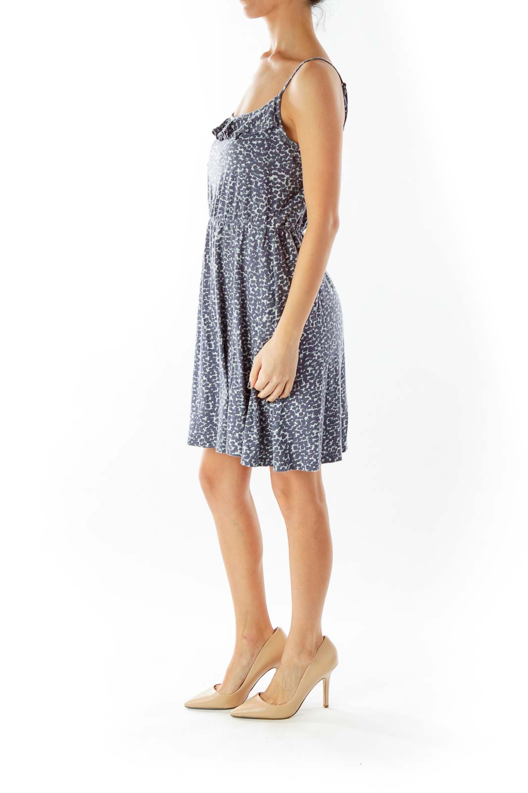 Multicolor Spaghetti Strap Print Day Dress