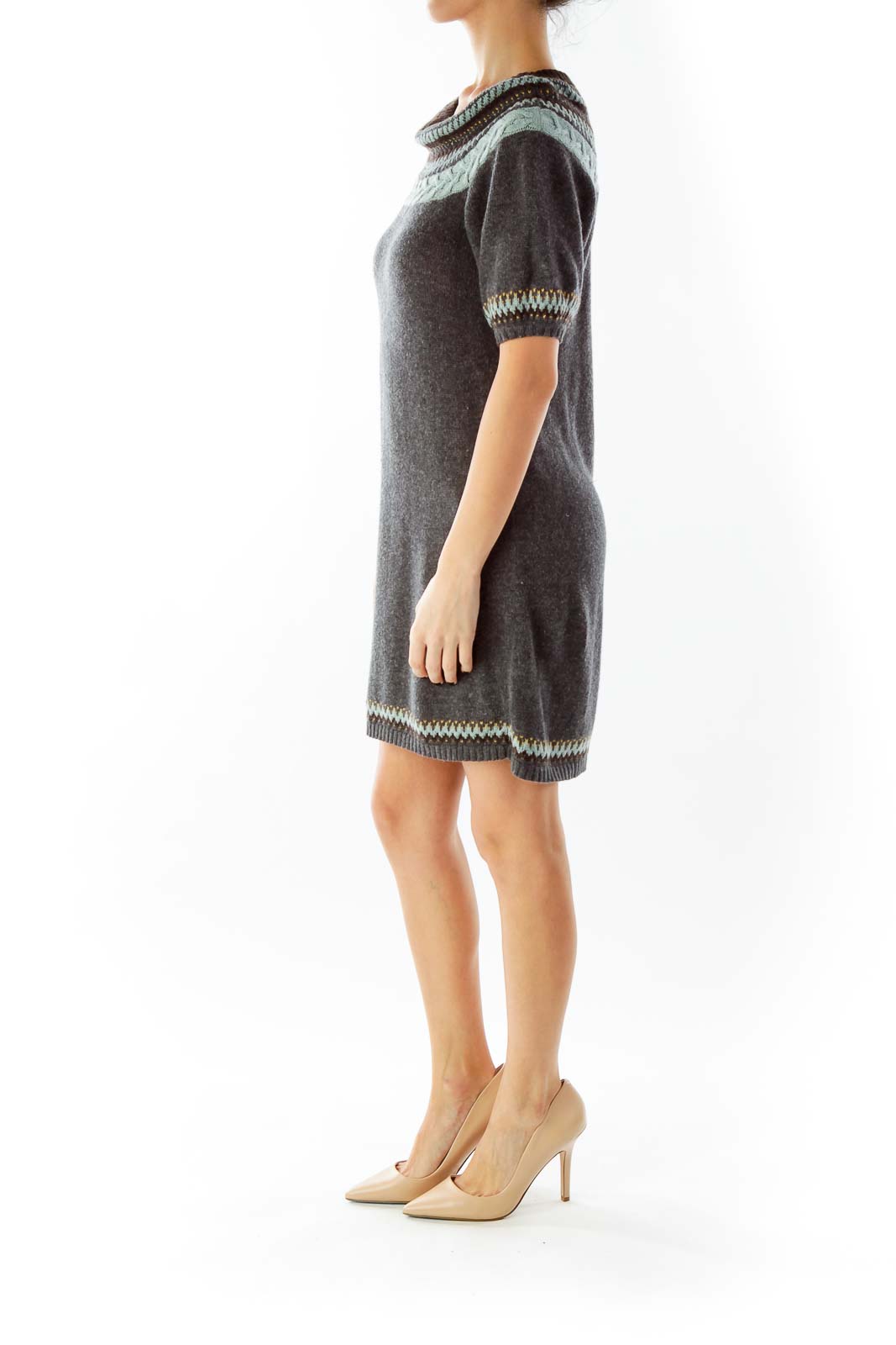 Gray Blue Knit Dress