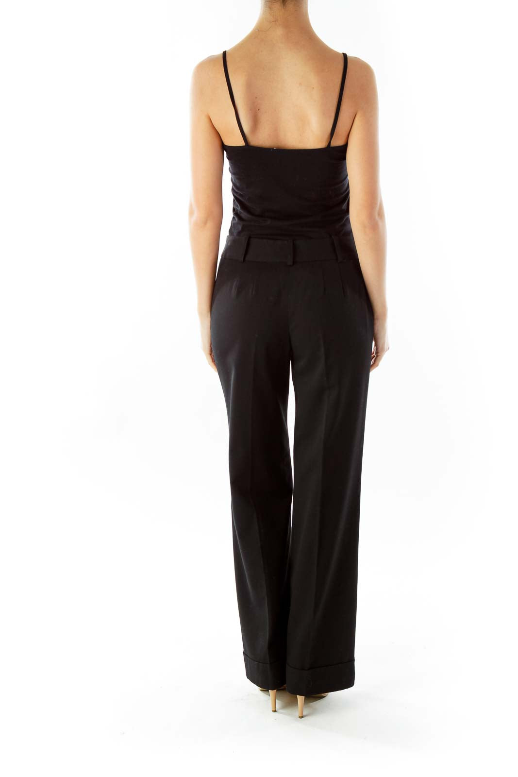 Black High-Waisted Wide-Leg Pants