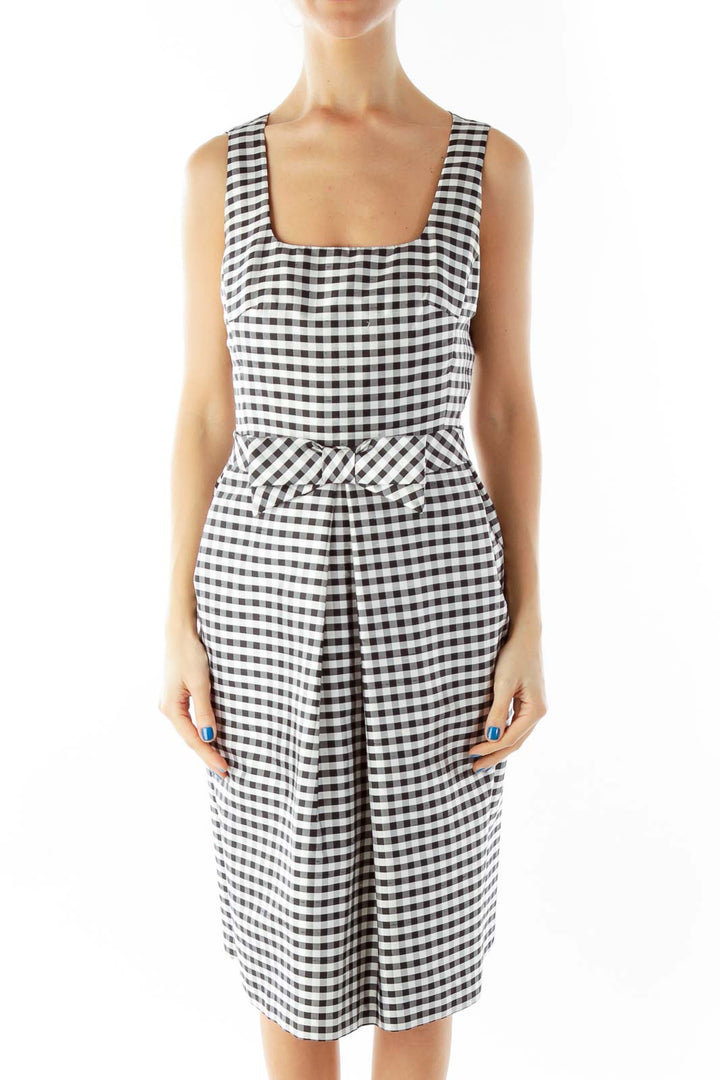 Black White Gingham Dress