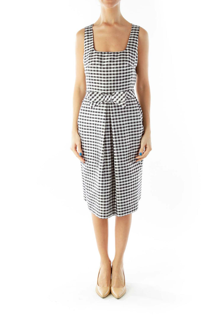 Black White Gingham Dress