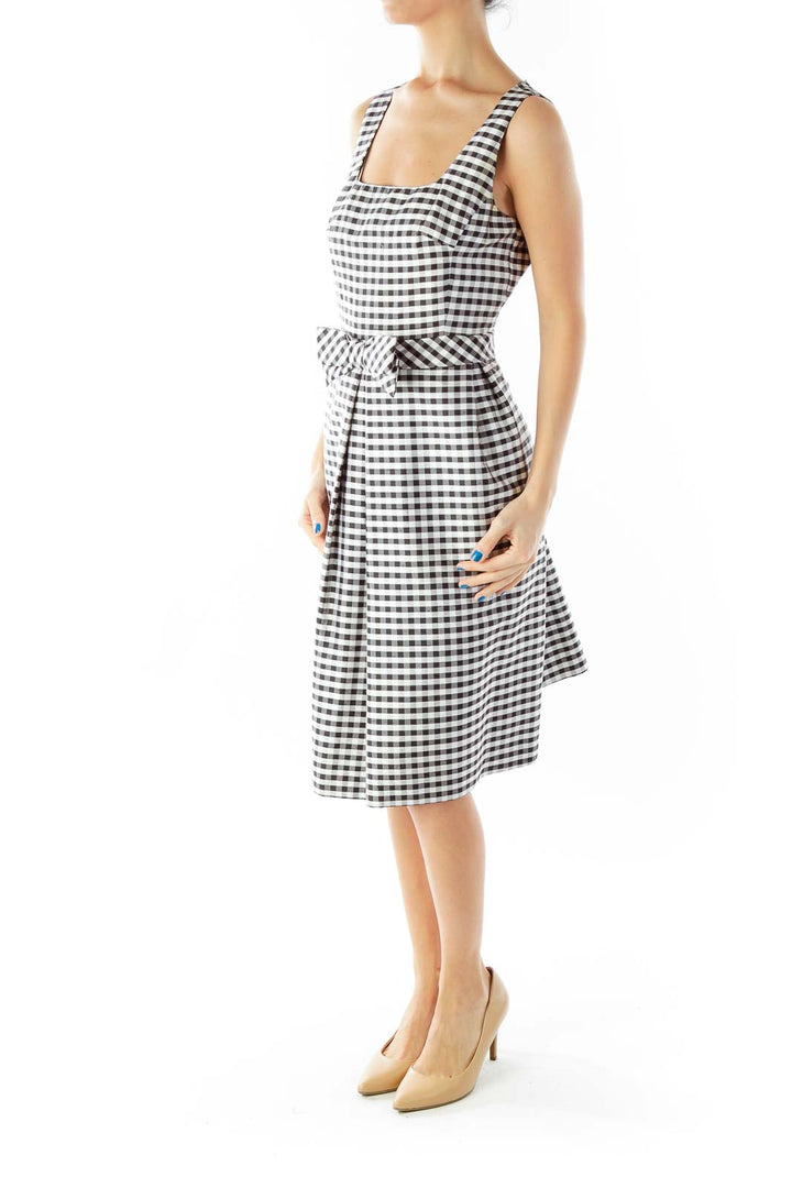 Black White Gingham Dress