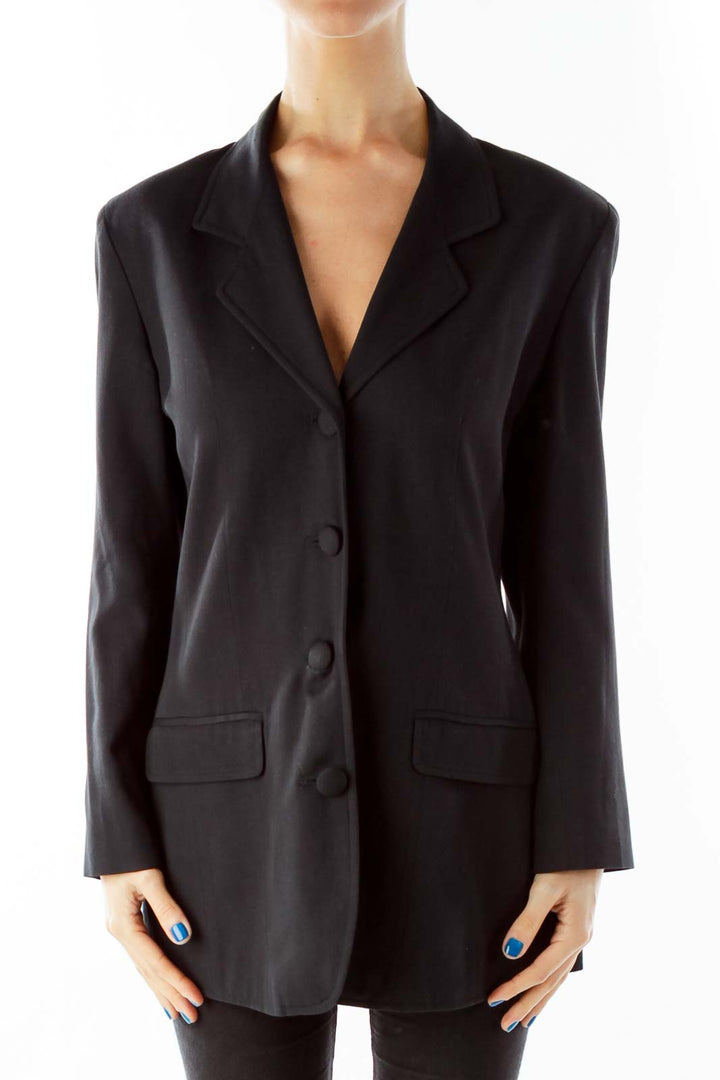 Navy Single-Breasted Blazer