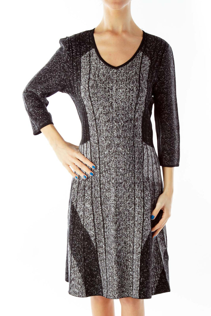 Black Gray Work Dress