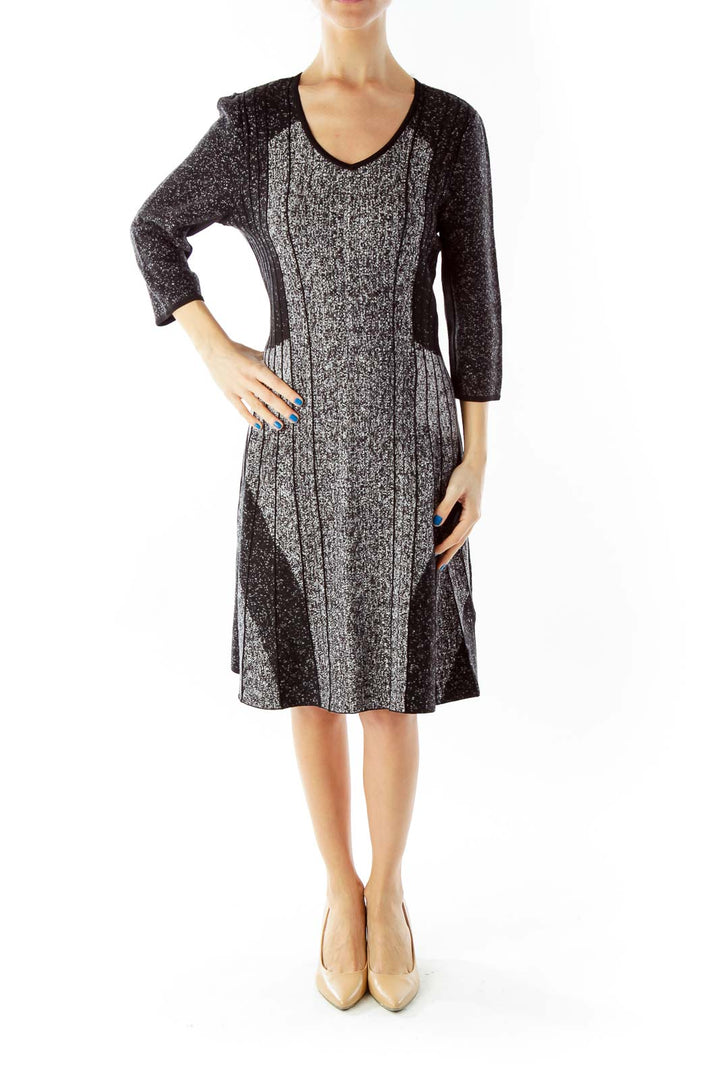 Black Gray Work Dress