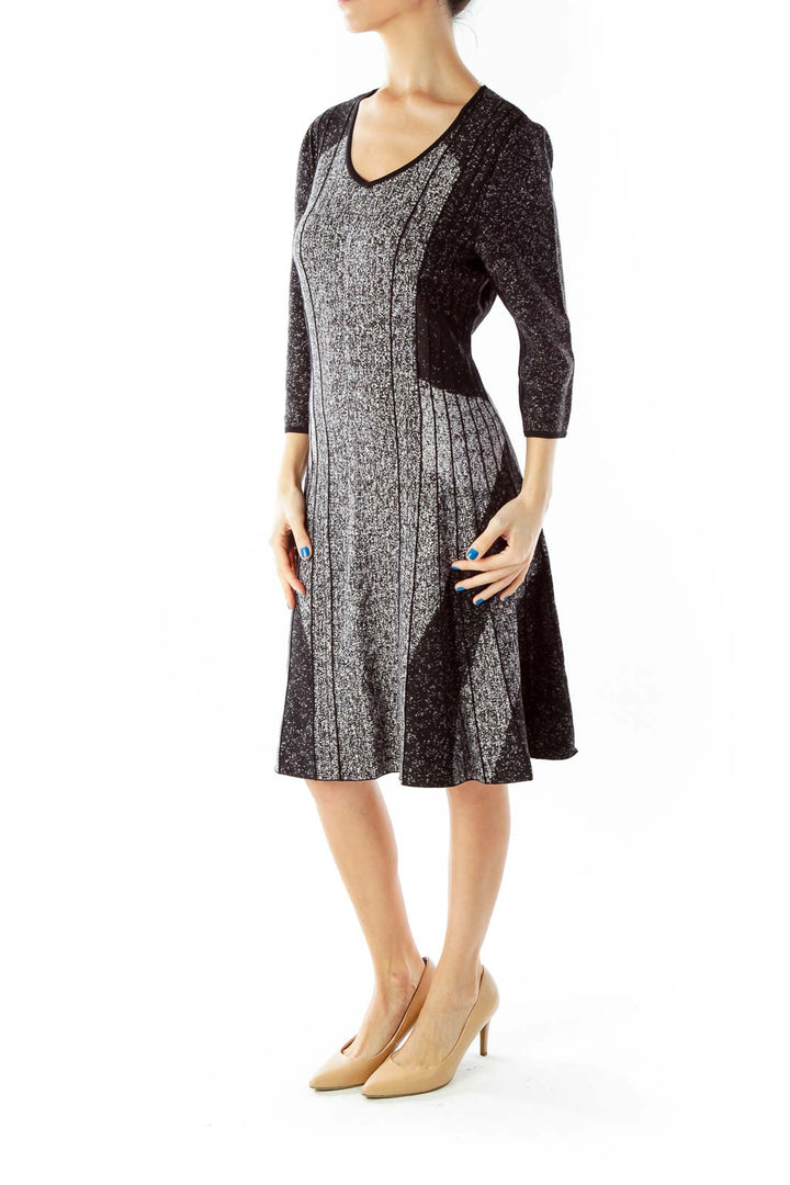 Black Gray Work Dress