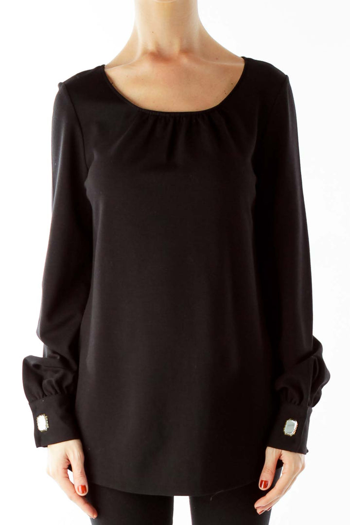 Black Diamond Detail Long Sleeve T-Shirt