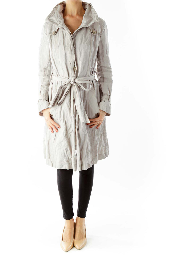 Beige Wrap Coat