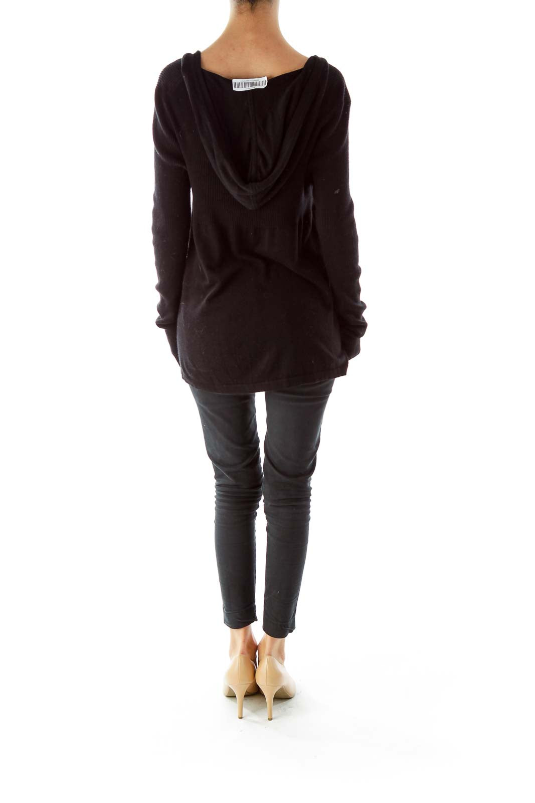 Black Long Hooded Sweater