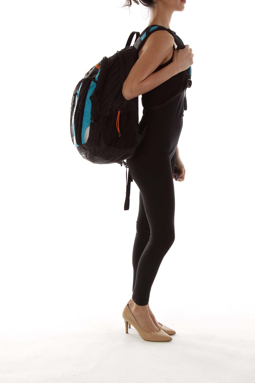 Black Blue Backpack