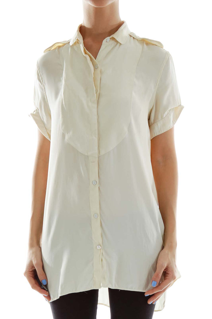 Cream Silk Blouse