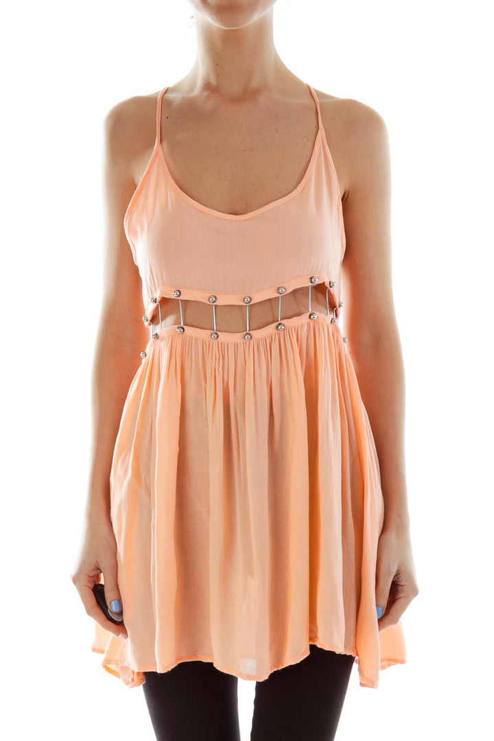 Peach Open Tank Top