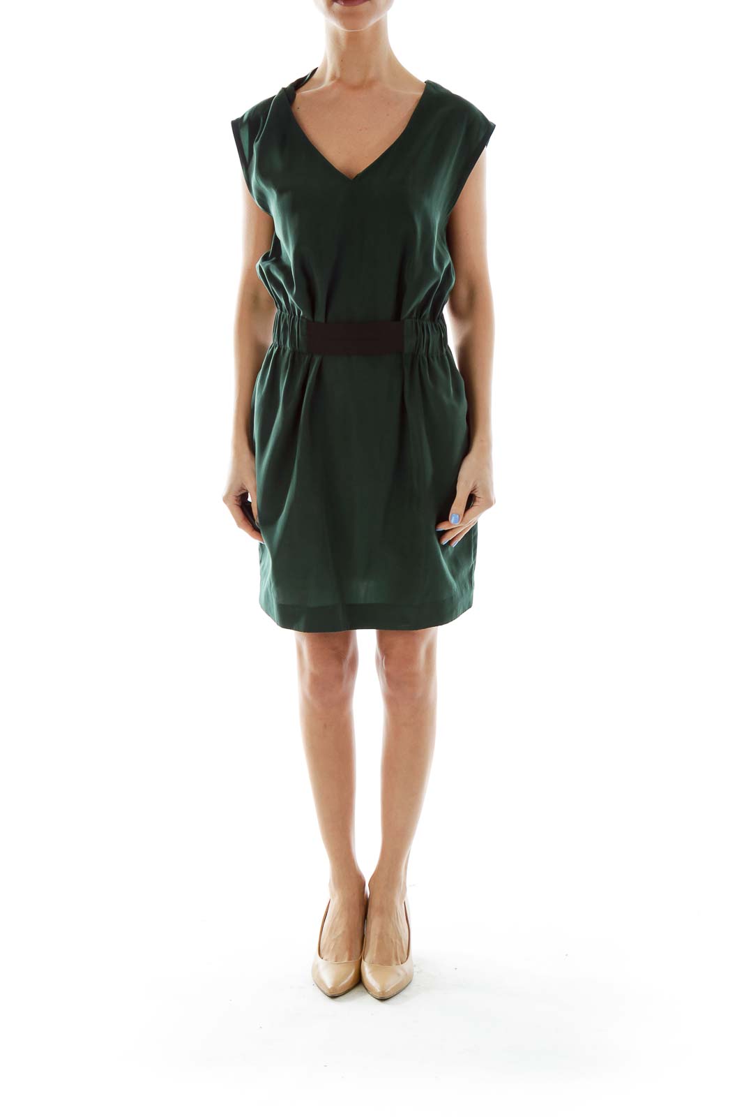 Green Belted Dress