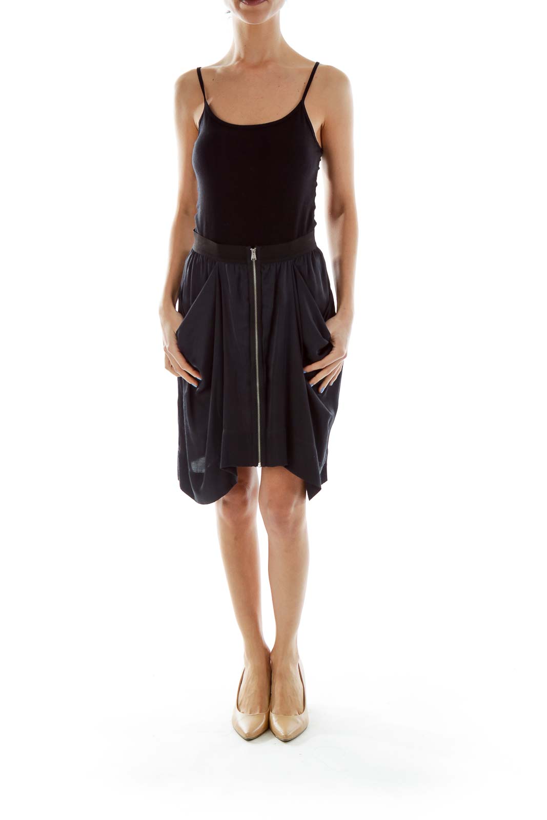 Black Pocketed Skirt