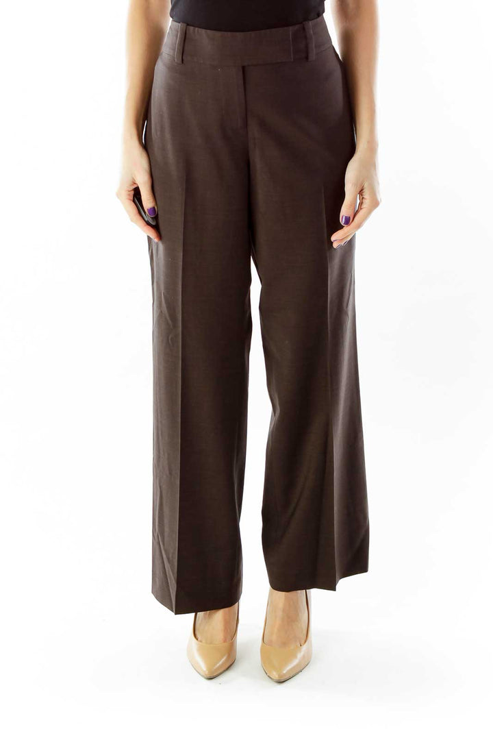 Brown Wide Leg Pants