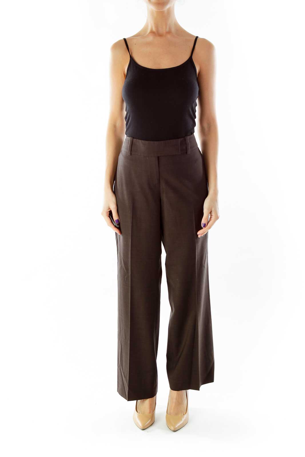 Brown Wide Leg Pants