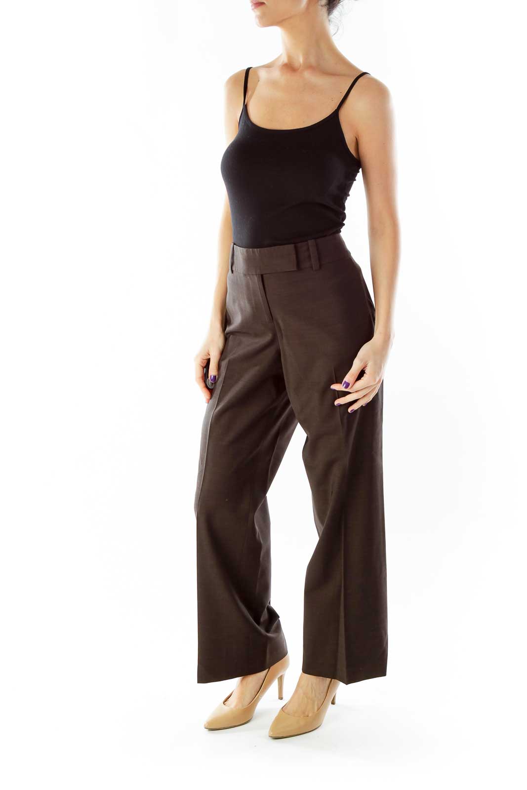 Brown Wide Leg Pants