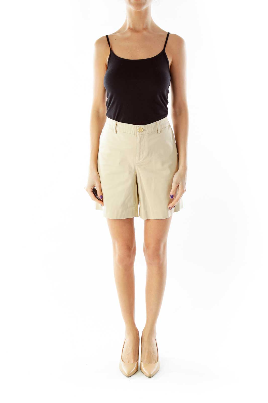 Brown Cropped Shorts