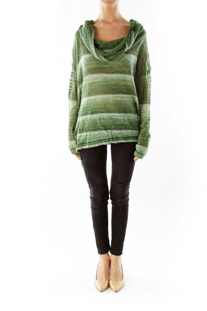 Green Cowl Neck Sweater