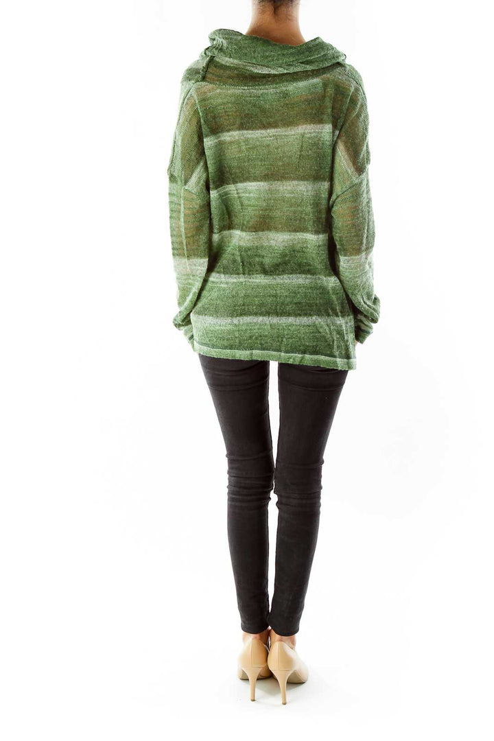 Green Cowl Neck Sweater