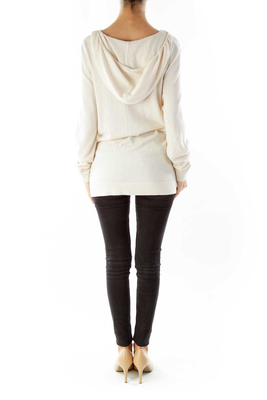 Cream Cashmere Hooded Sweater