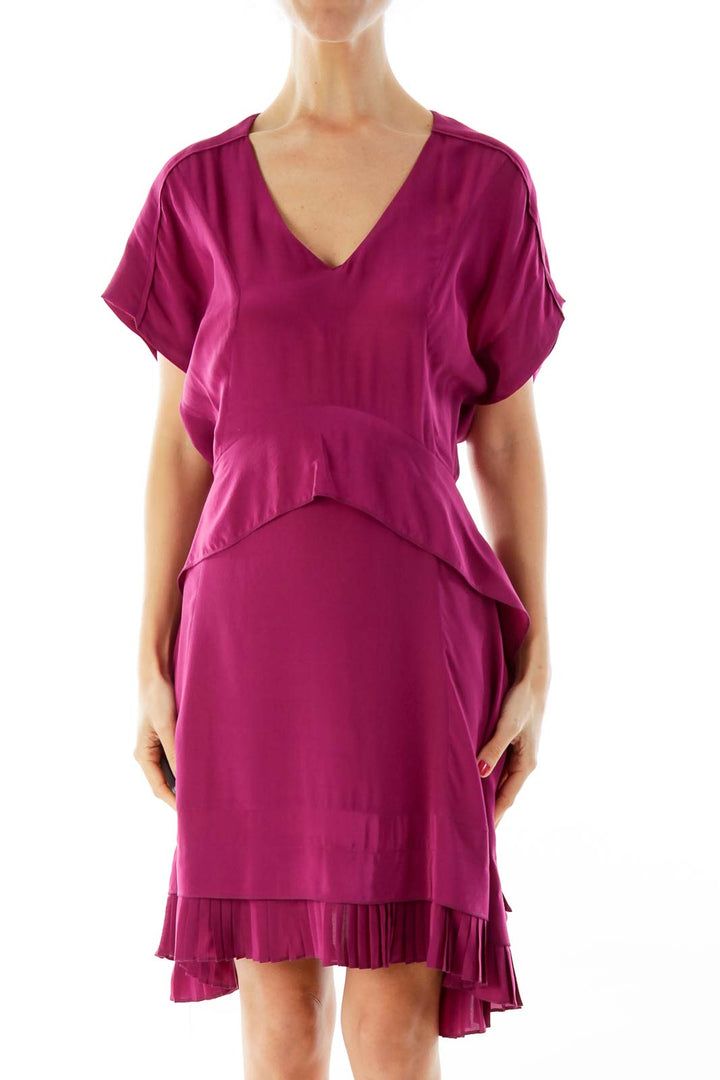 Purple Ruffled Day Dress