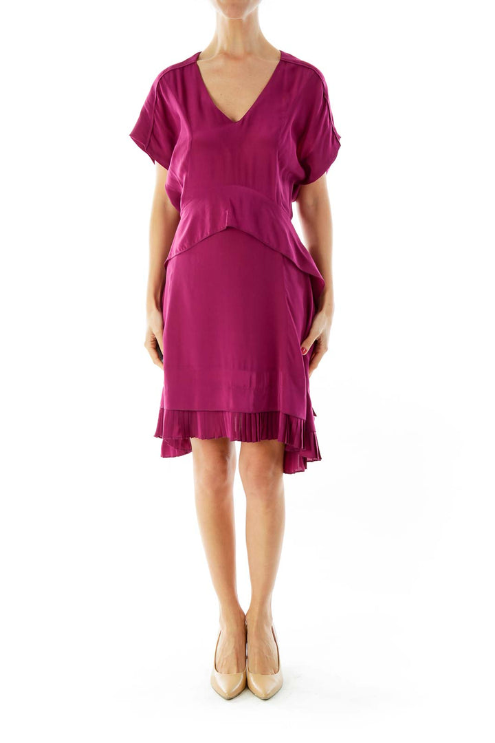 Purple Ruffled Day Dress