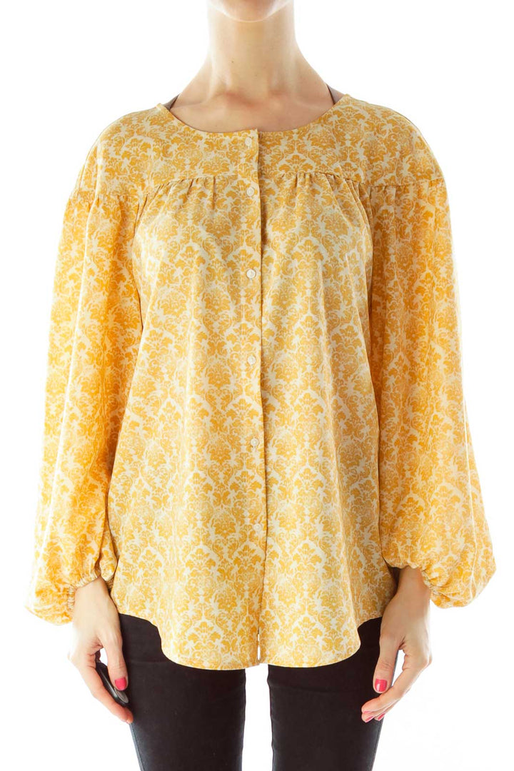 Yellow Printed Blouse