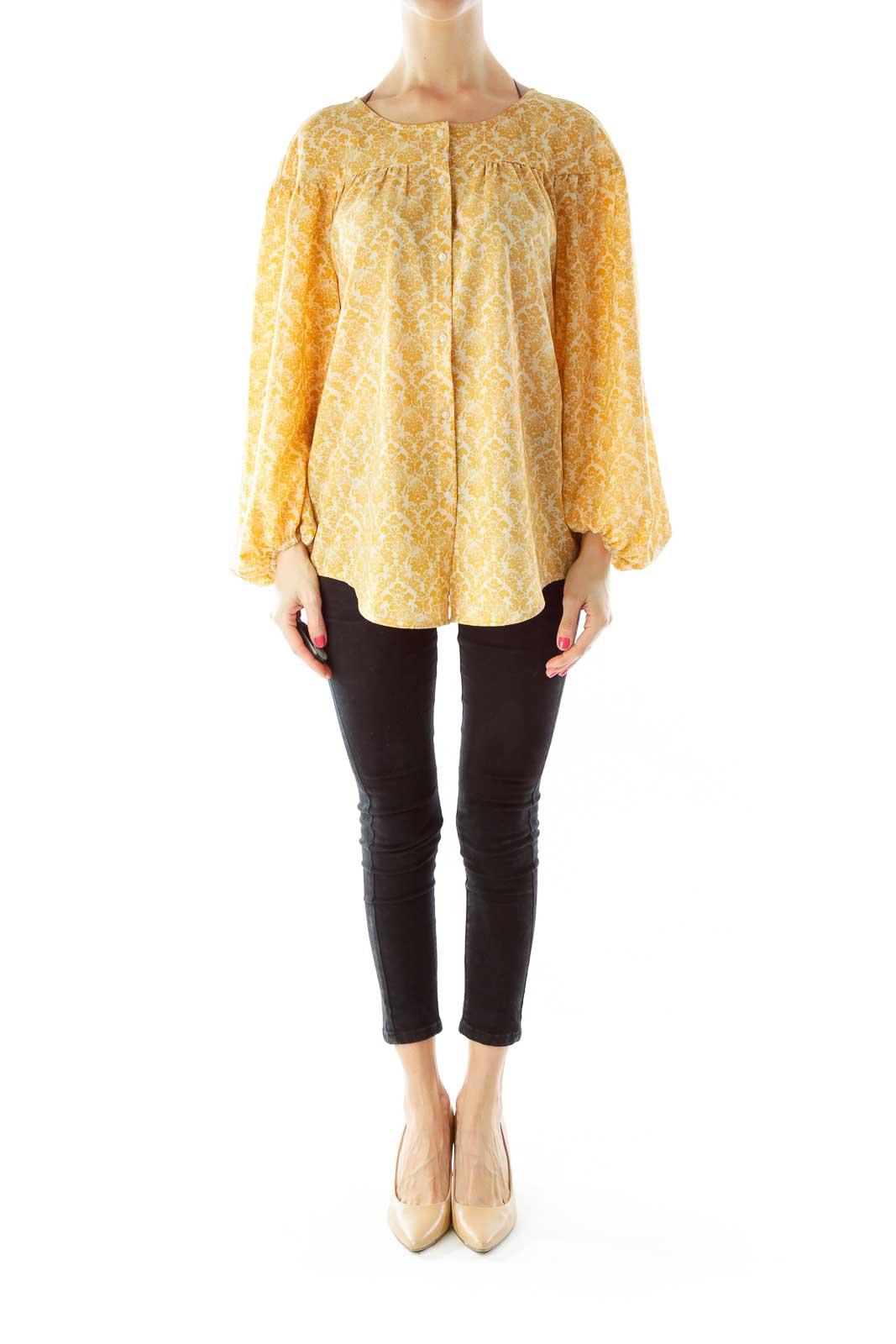 Yellow Printed Blouse