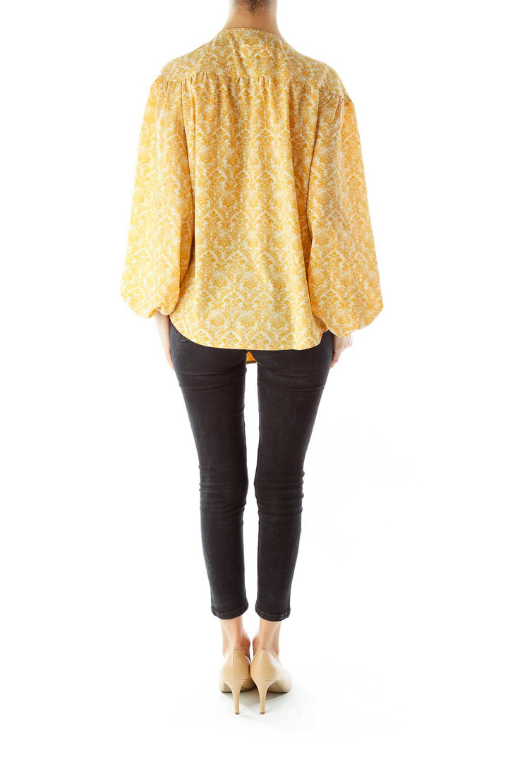 Yellow Printed Blouse