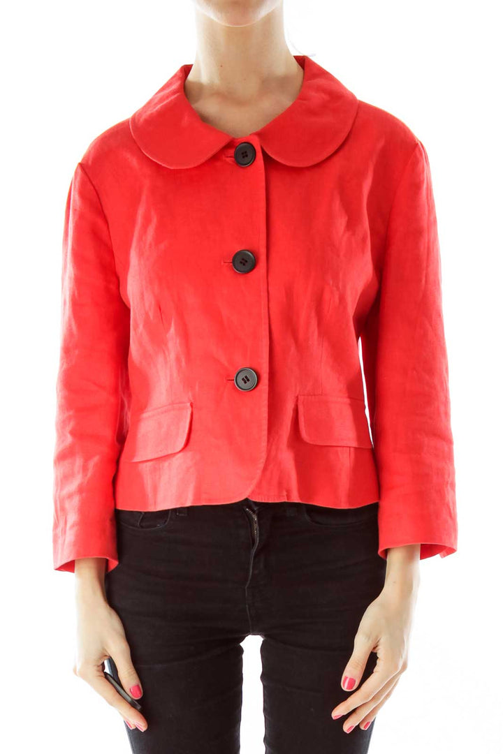 Red Cropped Jacket