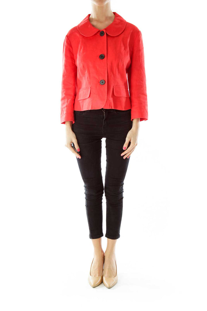 Red Cropped Jacket