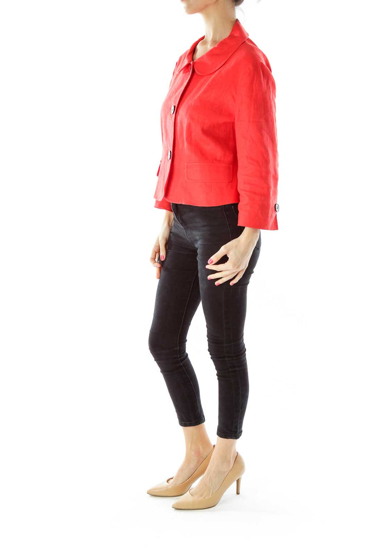 Red Cropped Jacket