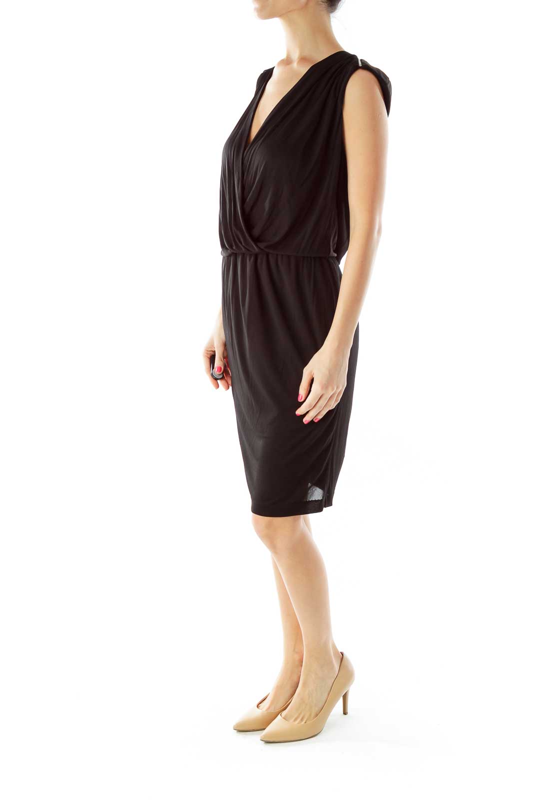 Black Zippered Cocktail Dress